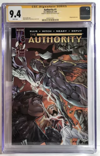 1ST AUTHORITY The Authority #1 CGC 9.4 NM 1ST PRINT Wildstorm 1999 SIGNED HITCH