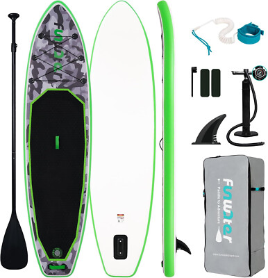 FunWater SUP Ultra-Light Inflatable Paddle Board - Green - 11 Foot - New In Box