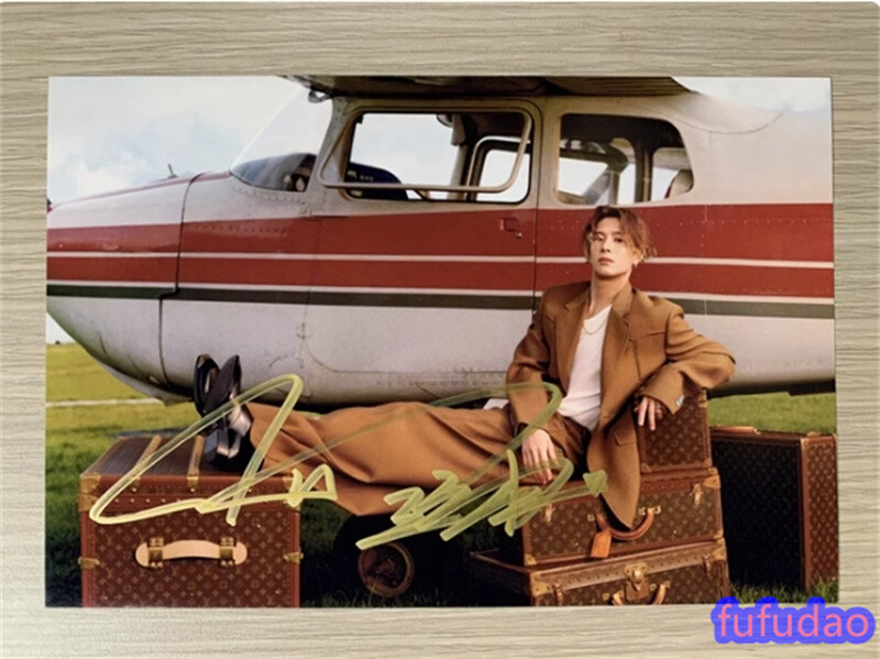 GOT7 Jackson Wang Hand Signed 6'' Photo Autograph Photos Gift 王嘉