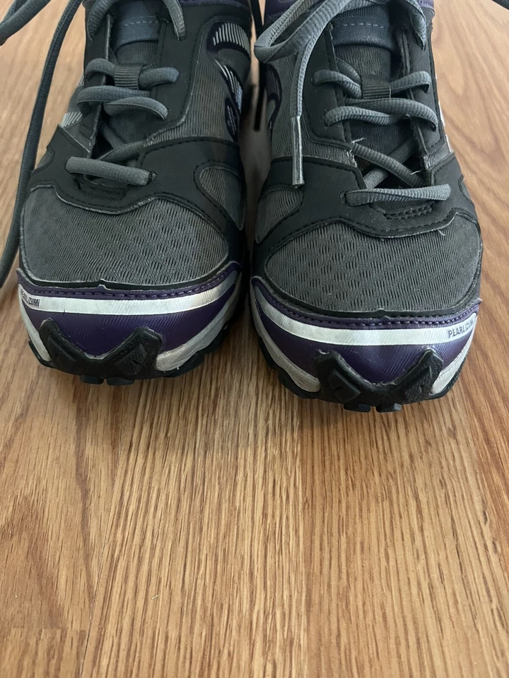 Zapatos de bicicleta de montaña Pearl Izumi para mujer X-ALP Seek V gris/negro/púrpura talla 40 Foto 3 de 4