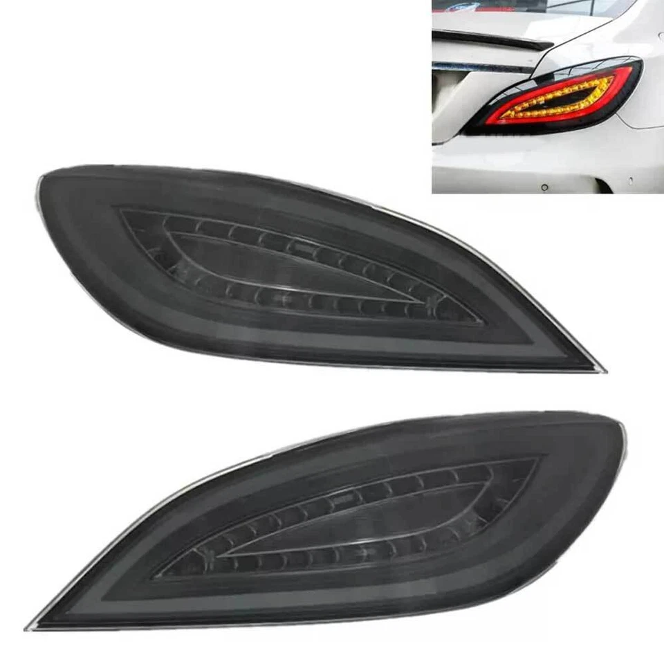 Conjunto de luces traseras LED dinámicas negras ahumadas para Mercedes Benz CLS550 2012-2017 Foto 4 de 4