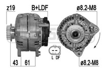 Messmer Lichtmaschine Generator 180A 14V FüR VW Transporter V Bus 2.5 TDI
