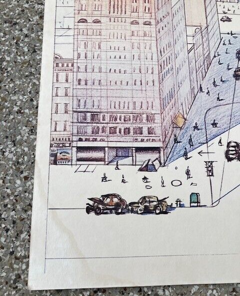 STEINBERG “THE NEW YORKER VIEW OF THE WORLD” POSTER (1976