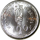 elf New Hebrides French and British 100 Francs 1966  Silver — photo 2