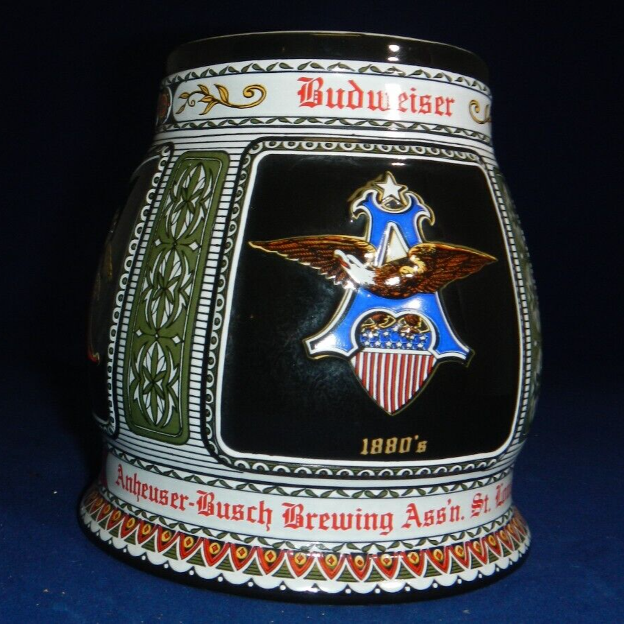 Anheuser Busch Beer Stein Historic A & Eagle Series The 1872
