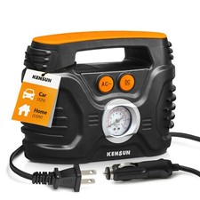 Car Tire Inflator With Gauge Small Air Compressor Portable Air Pump Analog Kcl