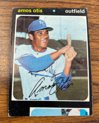 1971 TOPPS # 610 SEMI HIGH VARIATION 1970'S F/SHIP AMOS OTIS