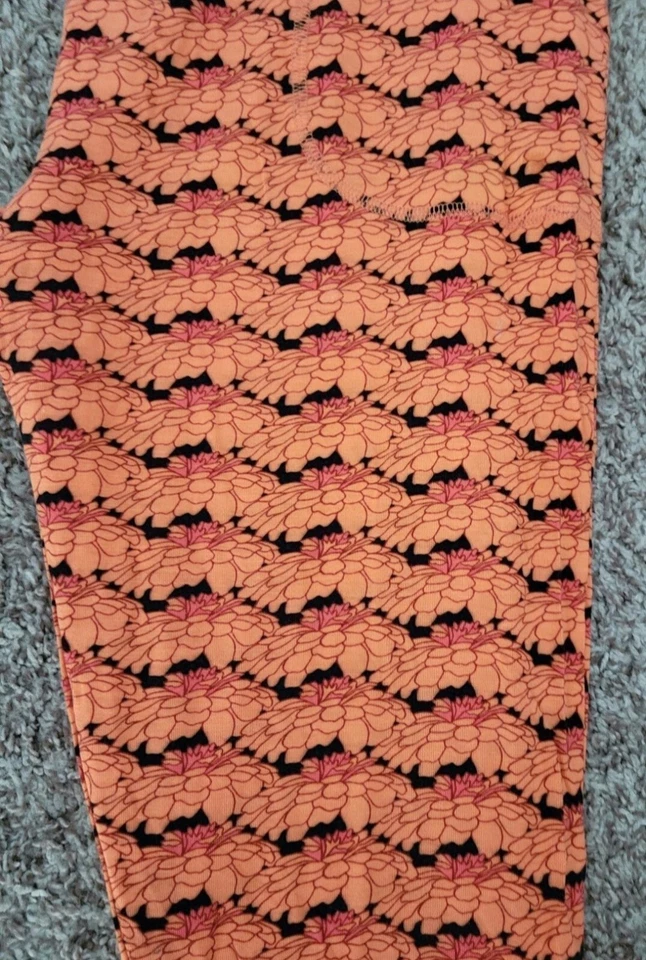 Kate Quinn-BAMBOO-Hot House Floral-Black/Orange-Joggers-Halloween-Comfy Pants-M - Image 4 of 4