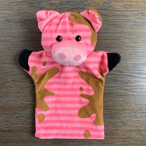 Melissa e Doug Zoo Friends set di 4 burattini a mano maiali, mucca, pecore, fattoria cavalli - Foto 3 di 7