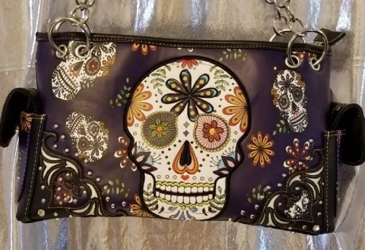 Sugar skull purses wholesale hotsell