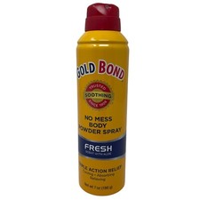 Gold Bond No Mess Body Powder Spray Fresh Scent With Aloe  Talc 7oz