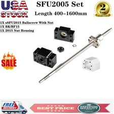 Ballscrew SFU2005 L400-1600MM & 1Set BK15BF15 & DSG20H Ballnut Housing a Set CNC