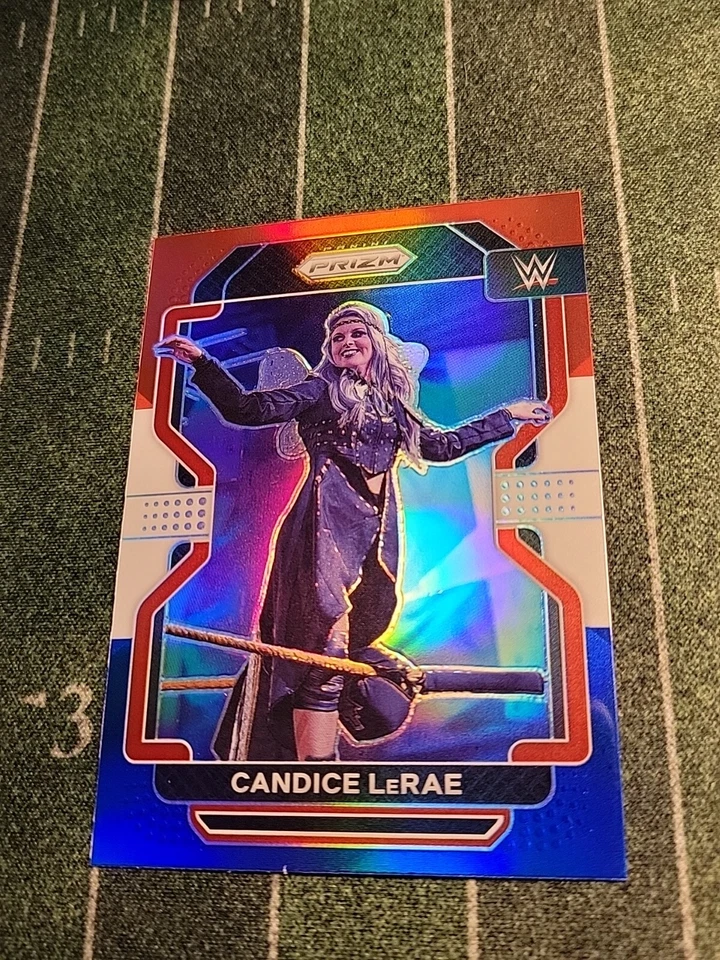 Candice LeRae WWE PRIZM 2022 RED WHITE & BLUE Parallel - Image 2 of 4