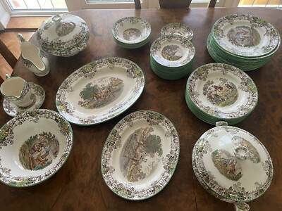 CHARMING VINTAGE 1930's COPELAND SPODE BYRON 30 PIECE DINNER SERVICE  UK
