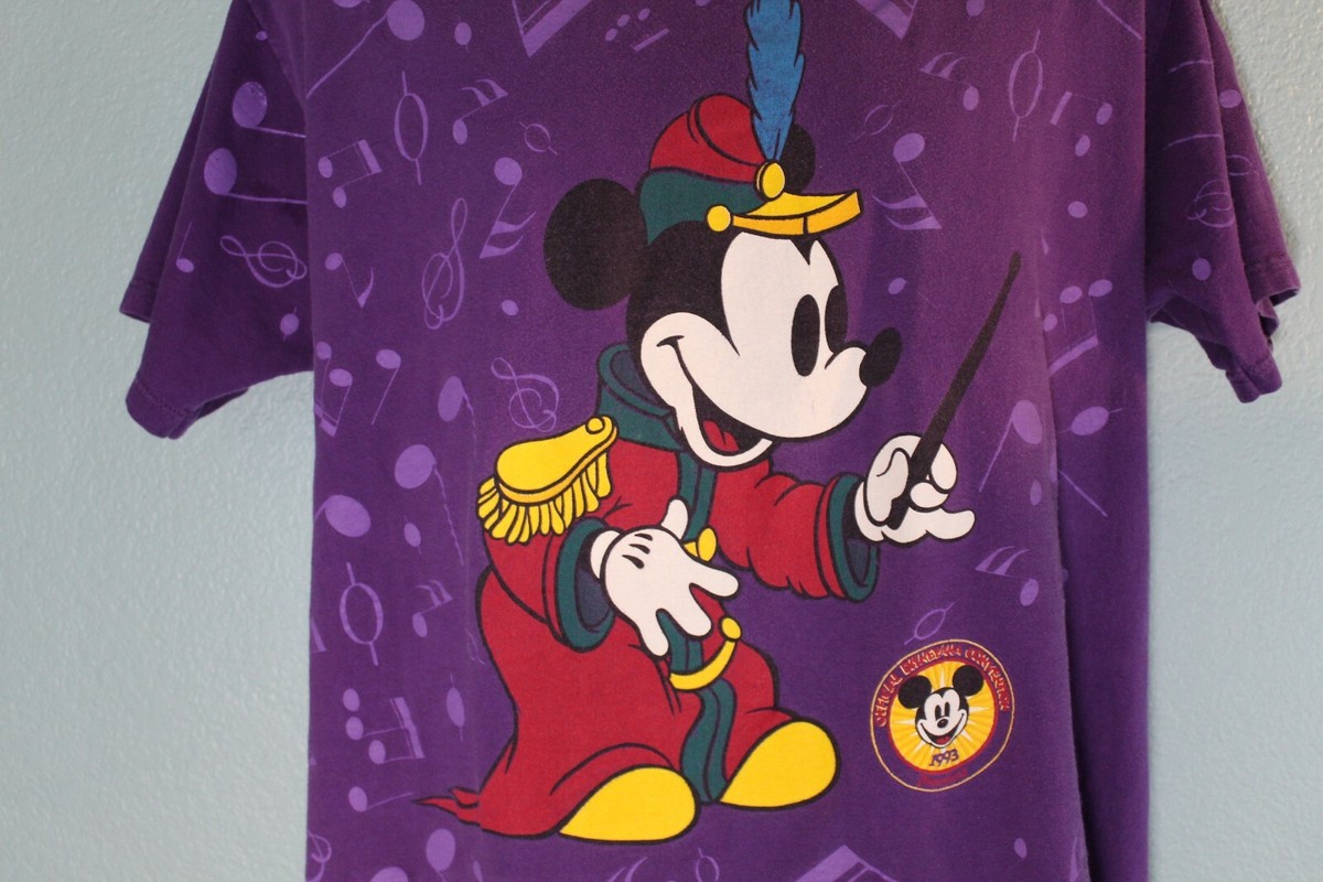 LAD MUSICIAN MICKY MOUTH Tシャツ Vintage 1993 Disneyana Convention L/XL Purple Musical Mickey