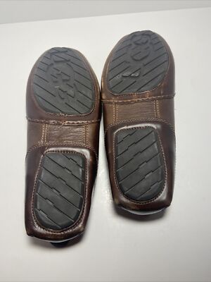 Ugg Brown Leather Driving Slip on Loafers Men display picture 1