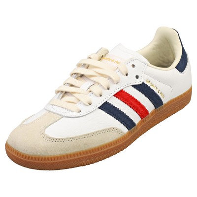 adidas Samba Og Sportyrich Mens Fashion Trainers in White Navy Red 