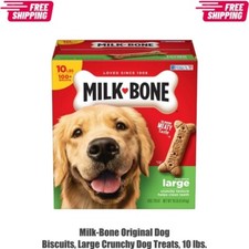 10 lbs, Milk-Bone Original Dog Biscuits, Large Crunchy Dog Treats