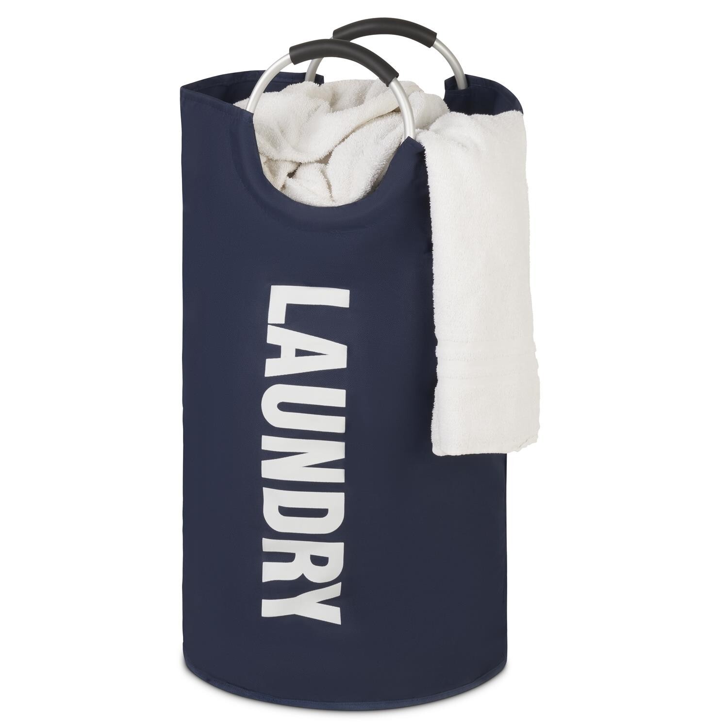 Large Collapsible Strong Laundry Hamper Tote Bag Sorter Carry Handle Blue