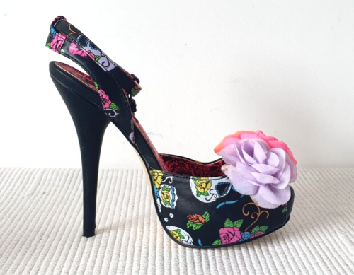 Iron Fist Sweet Tooth Flower Platform High Heel Shoes Size UK 5 Multicoloured - Picture 1 of 15