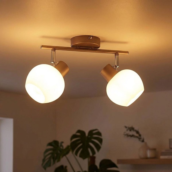 Deckenlampe Deckenleuchte Spotleuchte Glas KüChenlampe Kaffeefarben Verstellbar-image