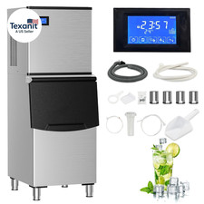 Commercial Ice Maker Machine 500Lbs/Day with Filter, 250Lbs Storage Bin, SECOP C
