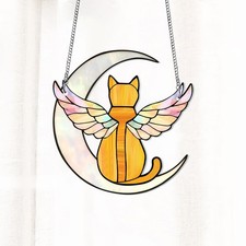 Cat Suncatcher Ornament, Custom Loss Of Cats Acrylic Window Hanging, Memorial Ca