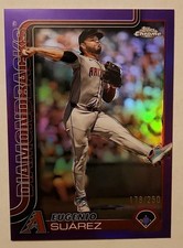 2025 Topps Chrome Purple Refractor Eugenio Suárez #48 /250 Diamondbacks Baseball