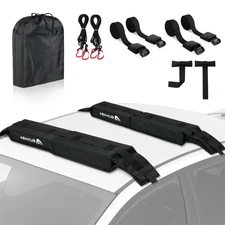 Abahub Car Soft Roof Rack Pads for Kayak,Canon,Surfboard,SUP Include 2 Tie Do...