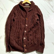 USED ISSEY MIYAKE MEN CABLE KNIT CARDIGAN GOOD