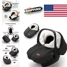 Universal Fit Baby Car Seat Cover Black Weather Resistant for Cold Conditions