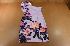 Venus Womens Medium Purple Floral Slit Ruffle One Shoulder Bodycon Dress NWOT