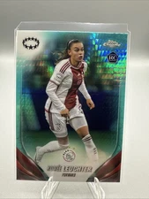 2024 Topps UEFA Women’s Champions Romee Leuchter Teal Wave Rookie #80