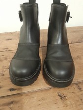 UGG STOCKTON WATERPROOF WONENS BLACK LEATHER BOOTS SIZE 6