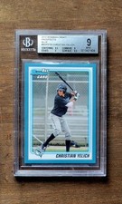 2010 CHRISTIAN YELICH /399 Topps Bowman 1st BLUE Draft Prospects BGS 9 Rookie 
