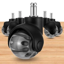 Office Chair Caster Wheels 2 Inch Heavy Duty 2000 lbs Capacity Universal Fit .