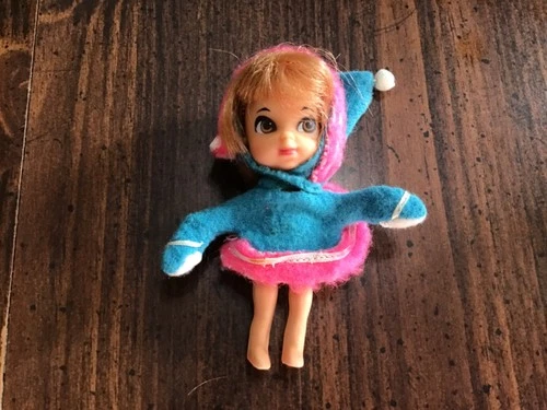 VTG 1965 Mattel Liddle Kiddles FREEZY SLIDDLE Doll & Outfit! CUTE!