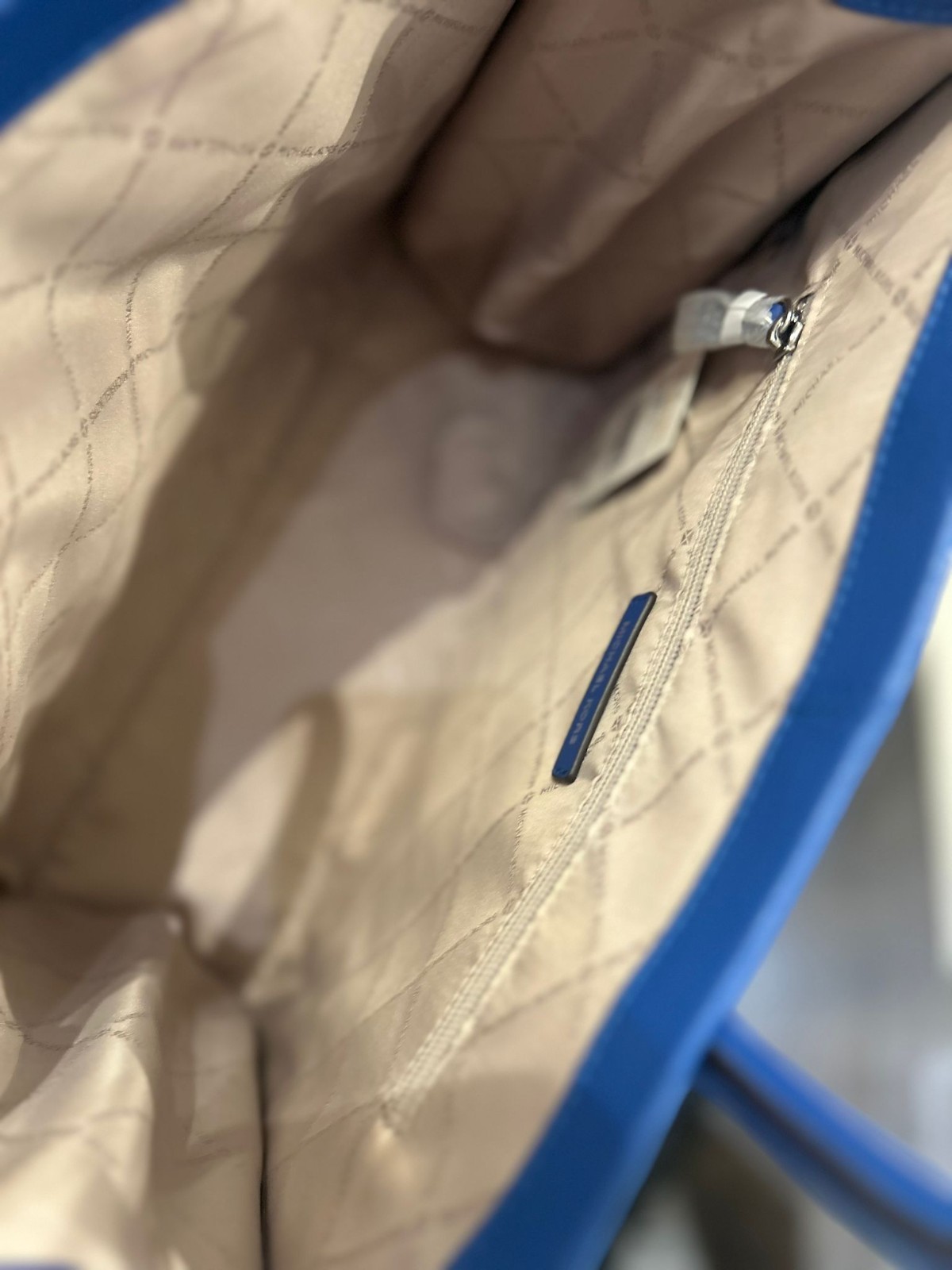 Michael Kors Mirella Medium Crossbody Tote Bag Purse Leather Blue Shoulder Lady thumbnail 8