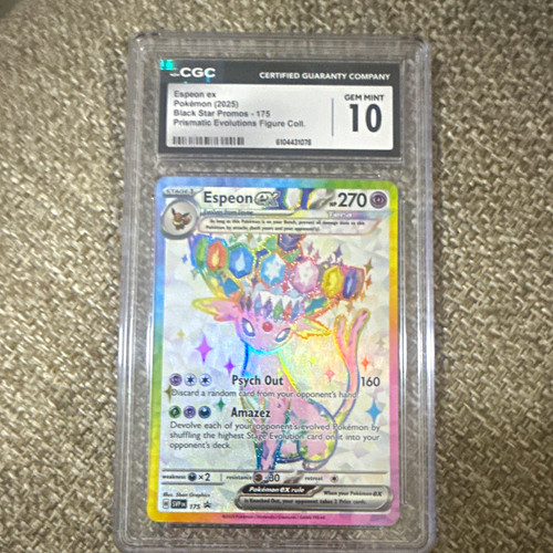 The Pokémon Company Espeon ex 175 Black Star Promo Full Art Holo English CGC 10