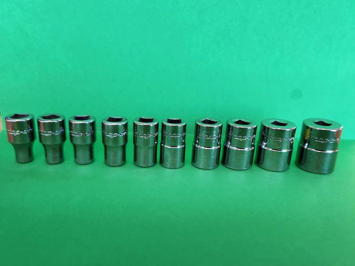Snap-on 1/4in. Drive 3/8in. Size Vehicle Sockets and Socket Sets