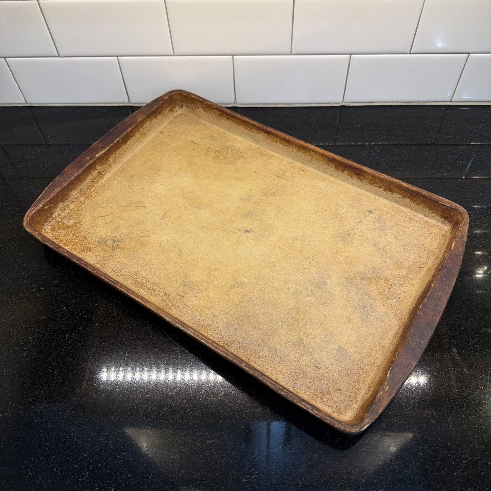 Pampered Chef Large Bar / Cookie Sheet Pan 11 1/4” x 17 5/8” Stoneware USA 11x17