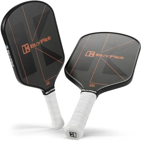 Лопатка для пиклбола, поверхность из углеродного волокна с усиленным полипропиленовым сердечником толщиной 16 мм