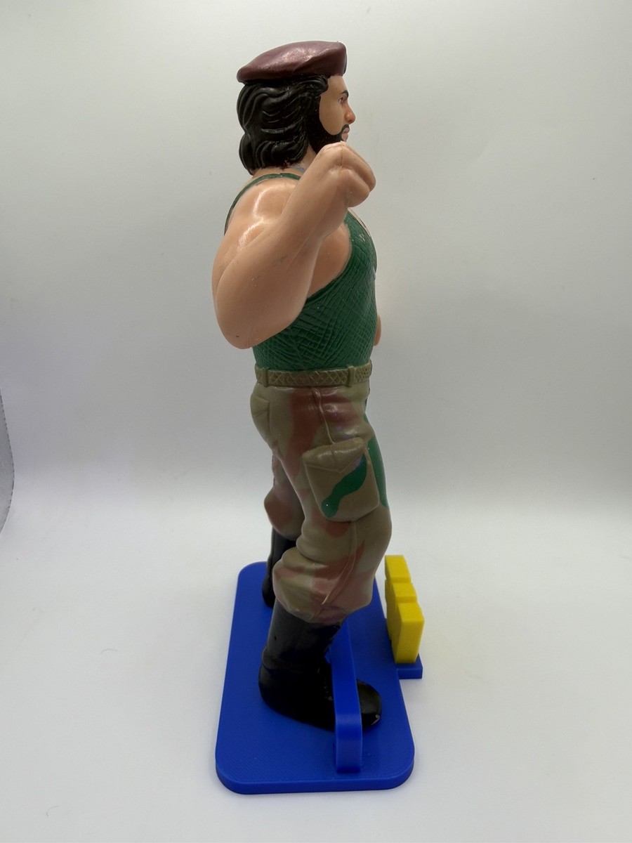 Rare 1986 WWF WWE LJN Corporal Kirchner Bearded with Custom Stand