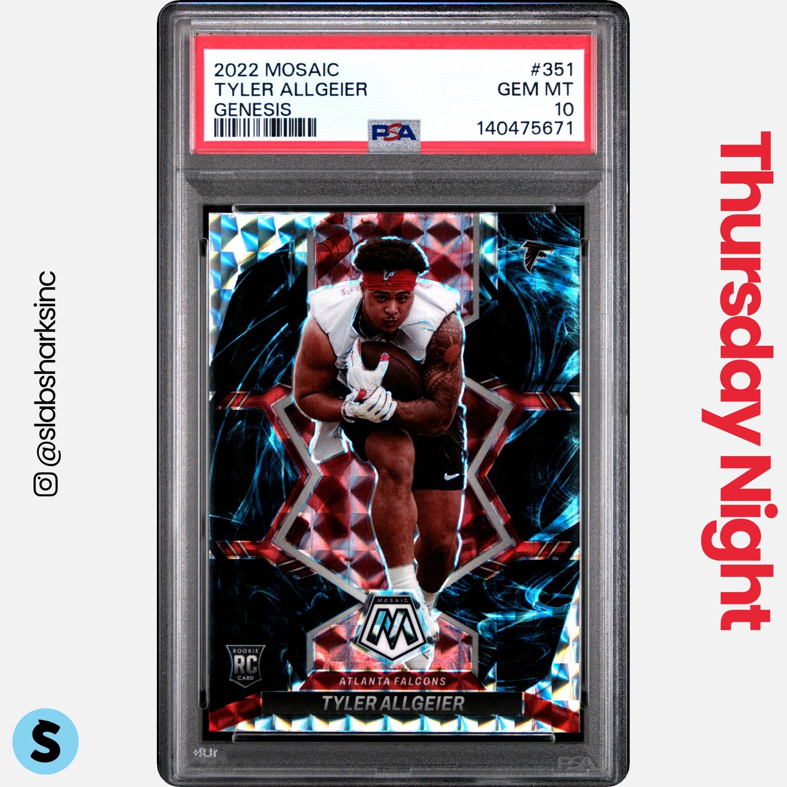 Tyler Allgeier Panini Mosaic #351 Genesis