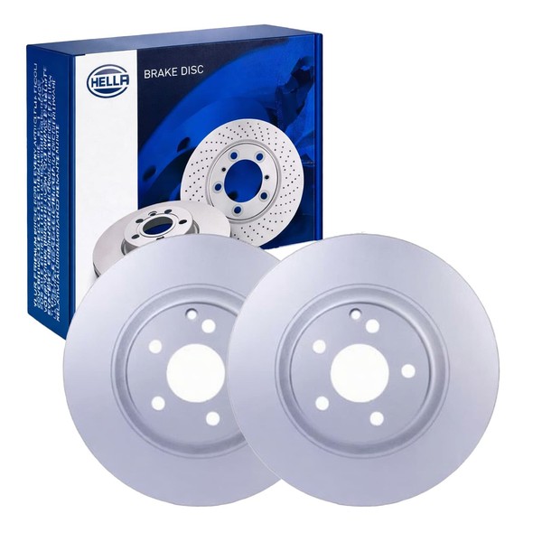2X Hella Bremsscheiben 330Mm Vorne Passend FüR Mercedes CLS E-KLASSE GLK--image