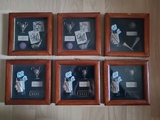 6 Golf Shadow Box Tees Ball 3D Wall Art 4 3/4 x 4 3/4 Antique Decor Vintage Gift