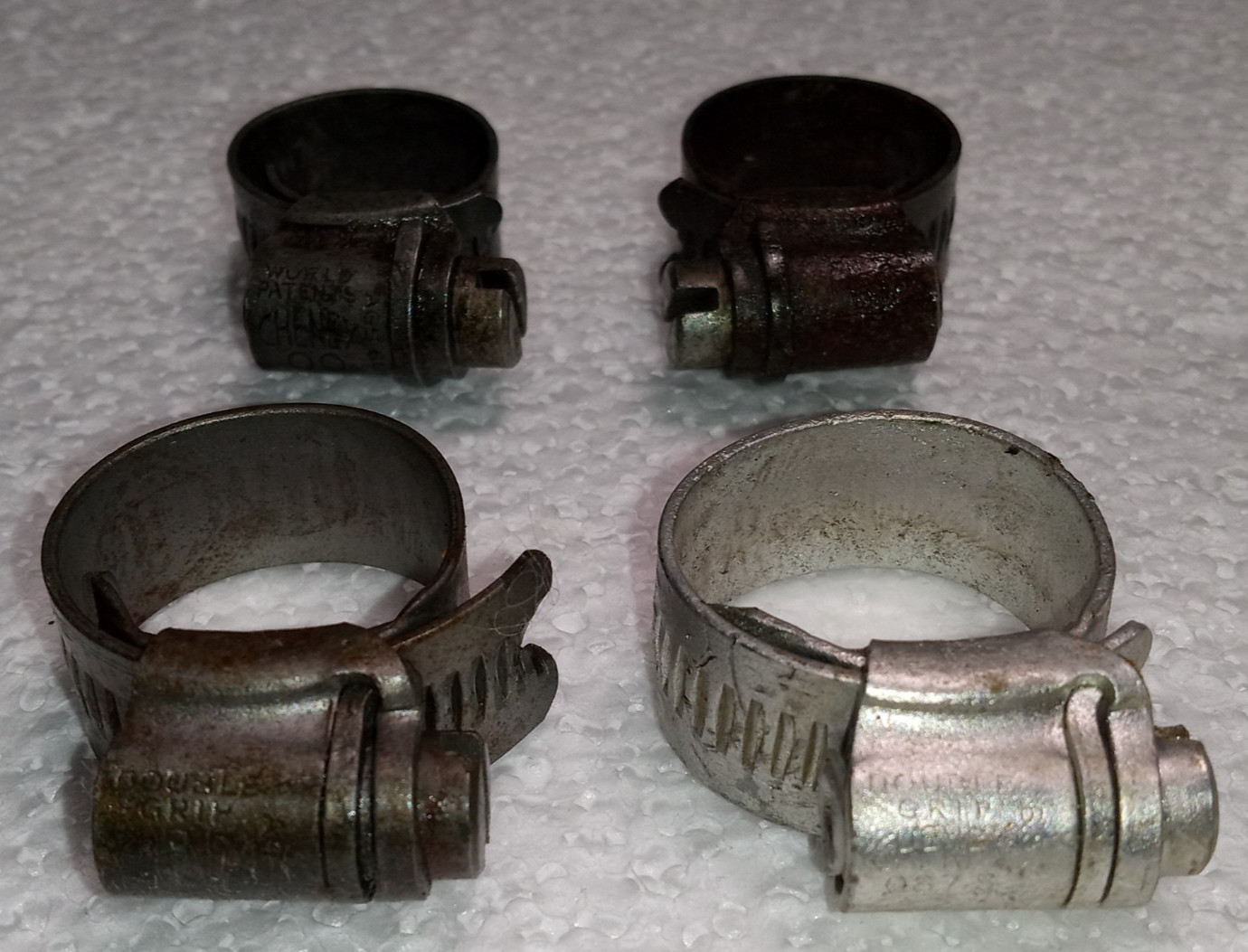 Ferrari Cheney Water Oil Hose Clamps_Vintage_Set of 4_Maserati_GENUINE