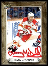 2024-25 UPPER DECK ENGRAINED ICONS BEEHIVE PORTRAIT SIGNATURES LANNY MCDONALD