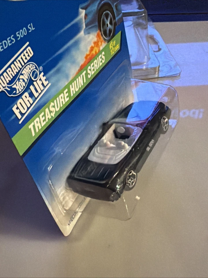 Hot Wheels Treasure Hunt Series Mercedes 500 SL Edición Limitada #580 W Estuche de Plástico Foto 3 de 4