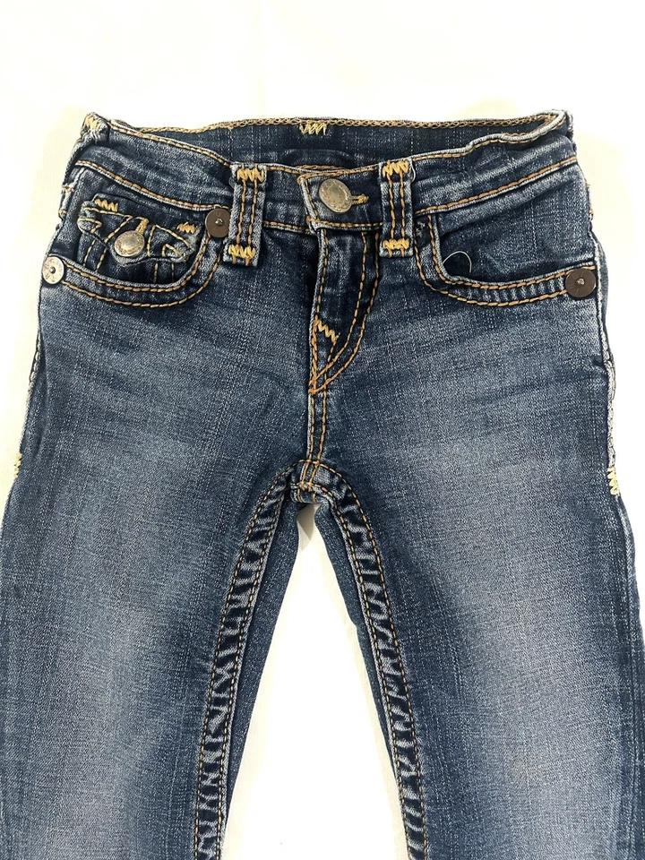 True Religion Joey Jean Y2K Low Rise Flare Distressed 5 Pocket USA Size 8 Girls - Image 2 of 4
